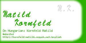 matild kornfeld business card